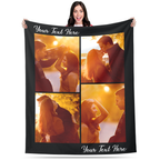 Sweet Couple Memory Blanket with Photo