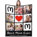 To My Mom Custom Blanket with Photo