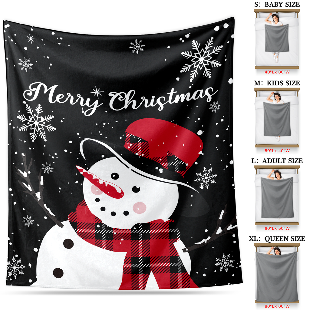 Snowman Cheer Christmas Blanket