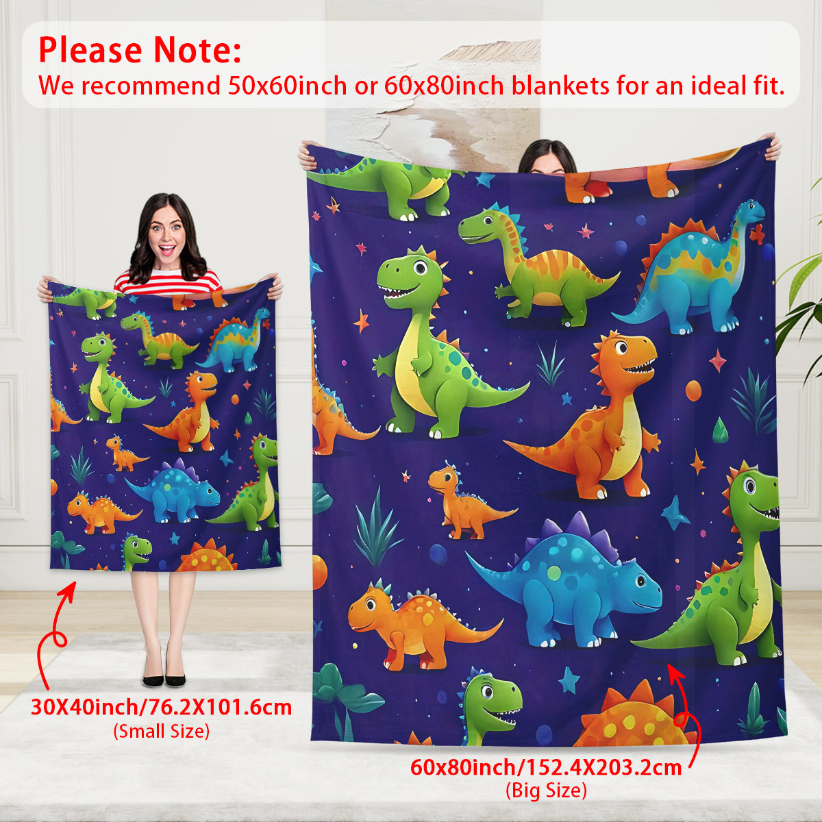Cartoon Dinosaur Blanket