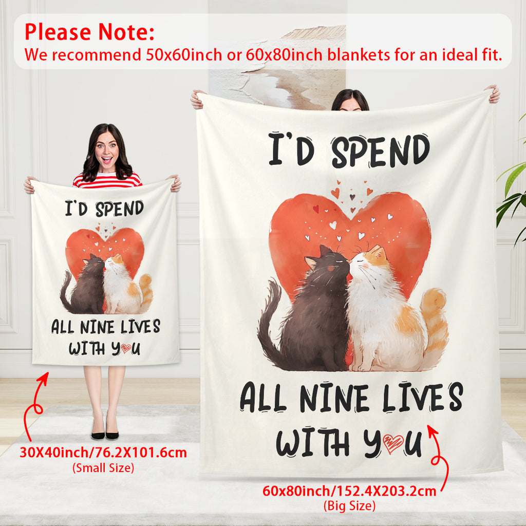 Romantic Valentine’s Day Cat Blanket