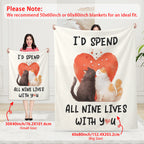 Romantic Valentine’s Day Cat Blanket
