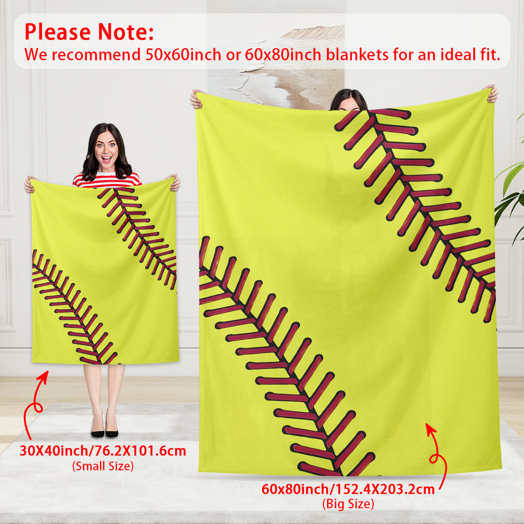 Softball-Inspired Blanket – Cozy & Sporty Comfort