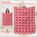 Valentine’s Day Heart Pattern Blanket – Cozy Romantic Gift for Couples