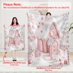Cozy Christmas Cottage Custom Blanket
