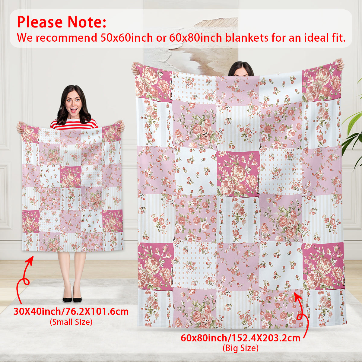 Flower Garden Polyester Blanket