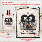 Skeleton Heart Blanket – Special Valentine’s Day Gift for Couples