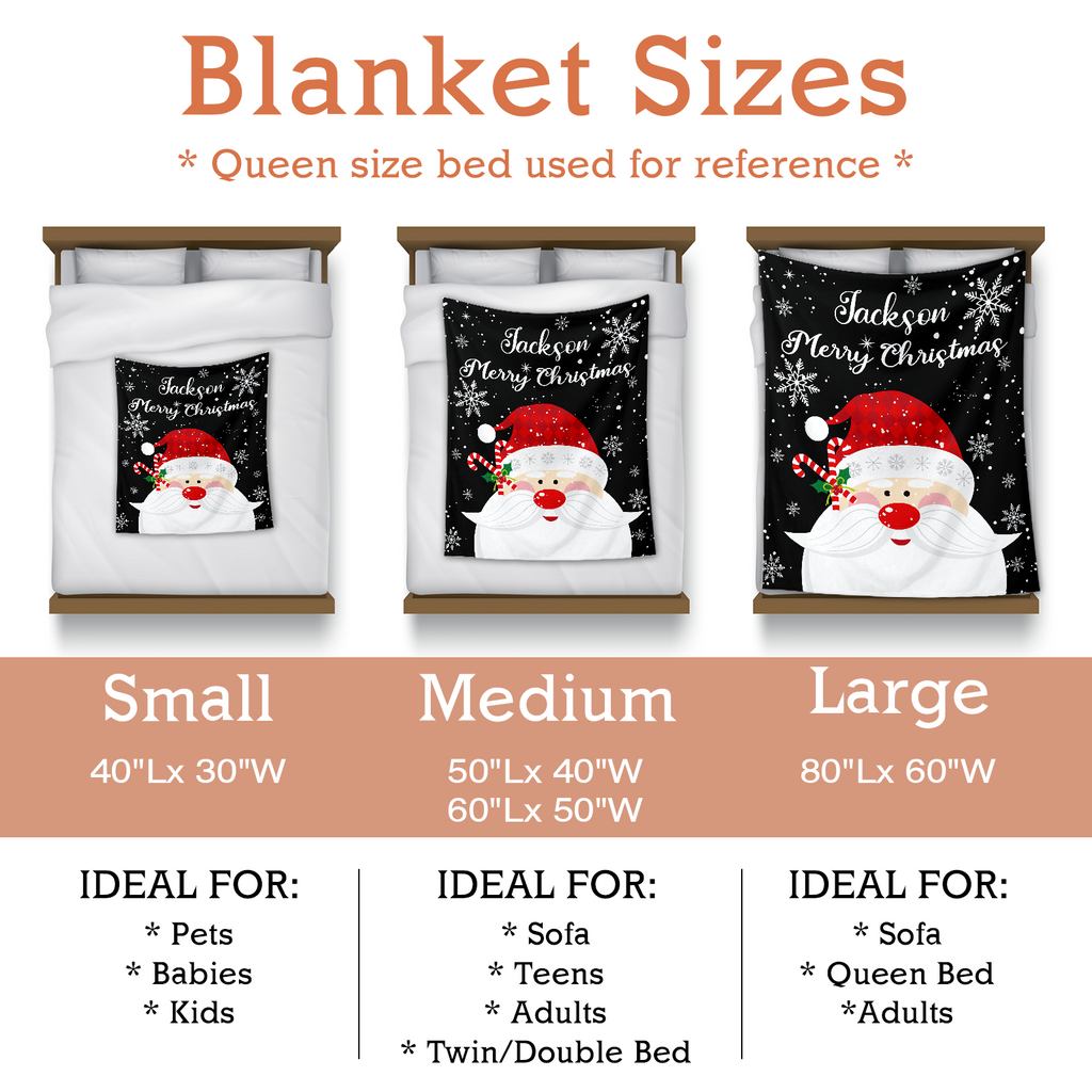 Christmas Santa Blanket with Name