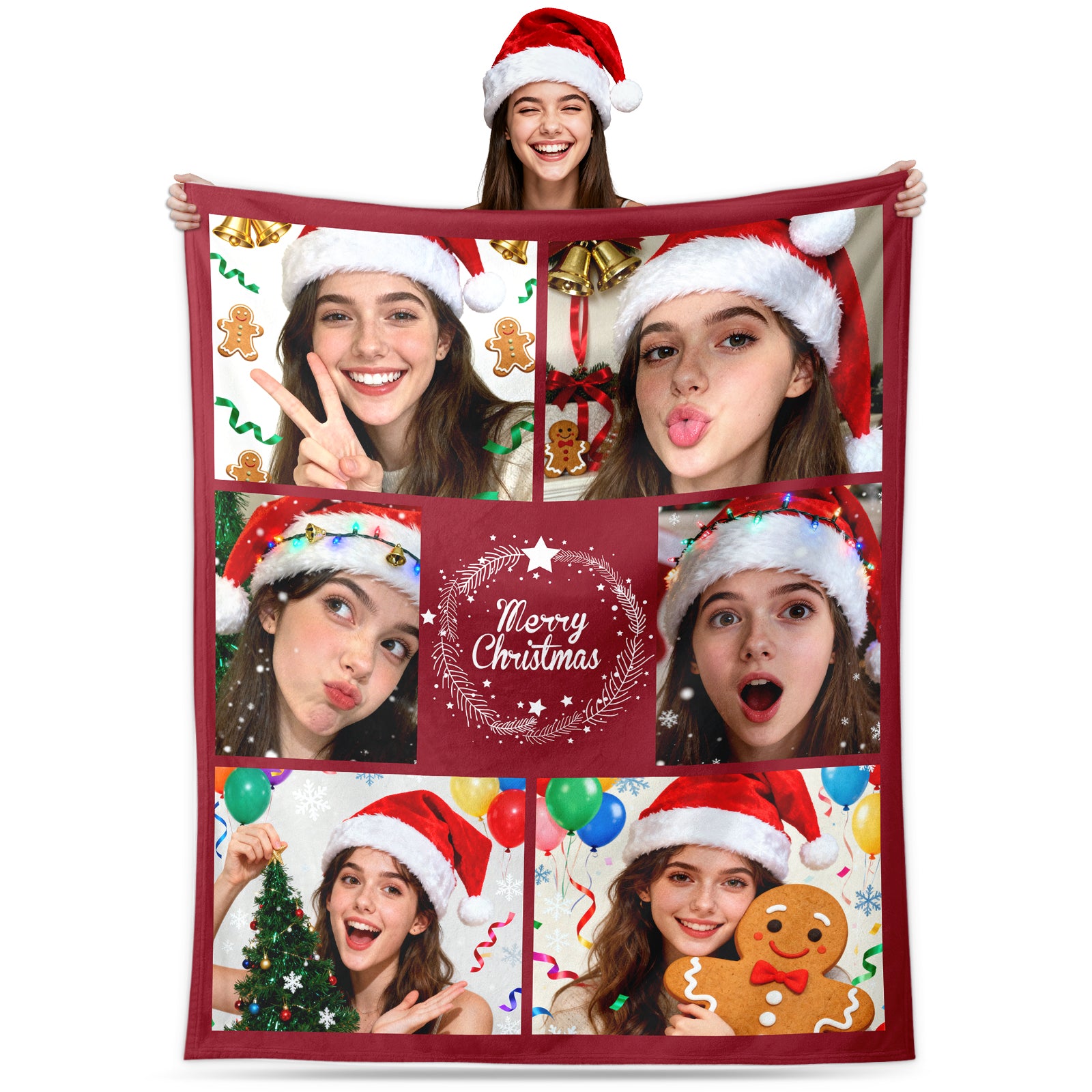 Personalized Blanket for Christmas with Photos
