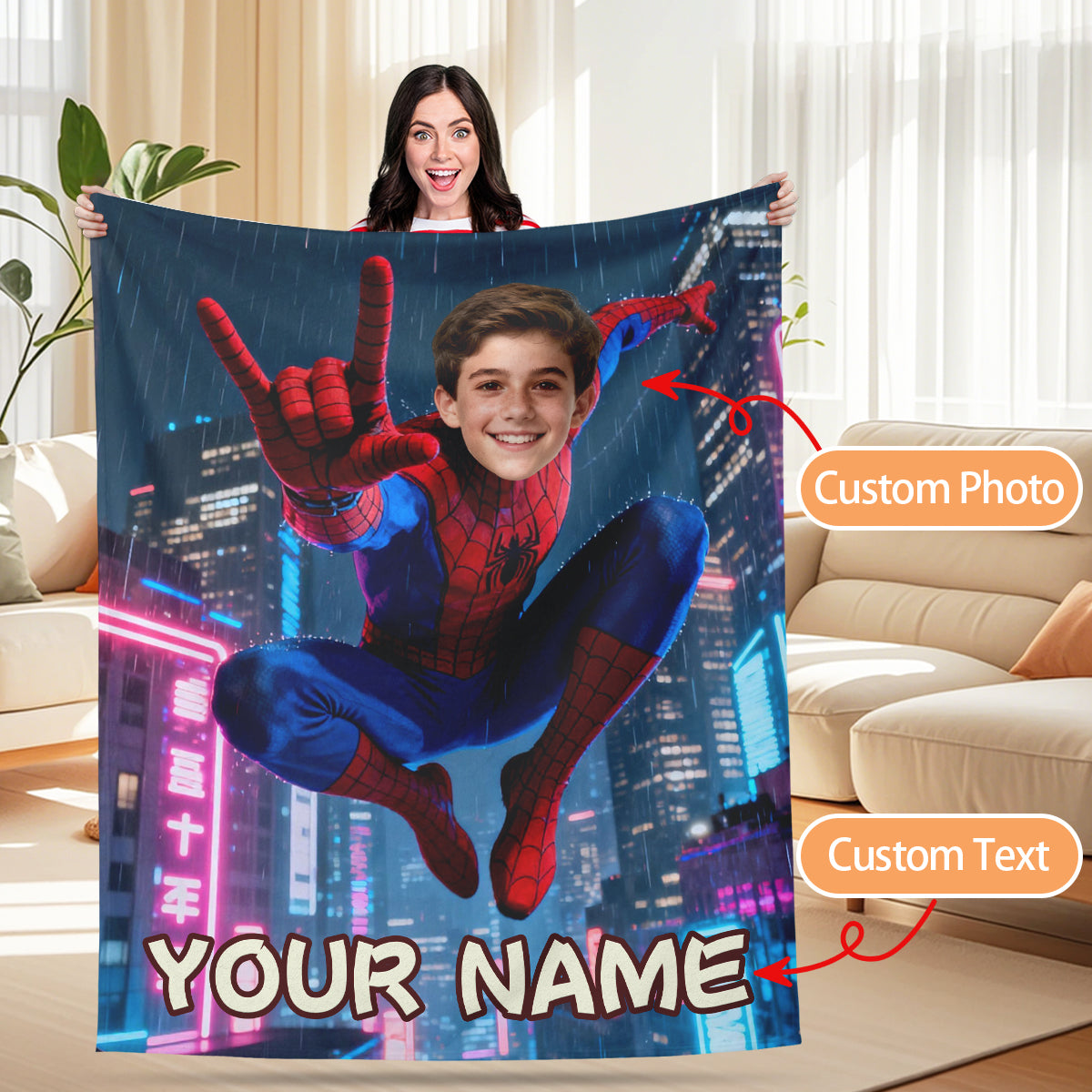 Spider-Man Heroes Custom Blanket