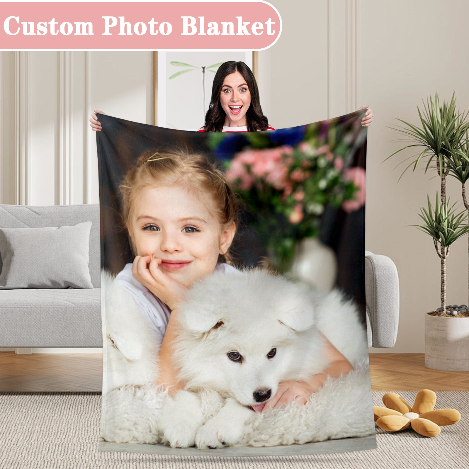 Custom Blanket for Kids & Pets