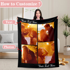 Sweet Couple Memory Blanket with Photo