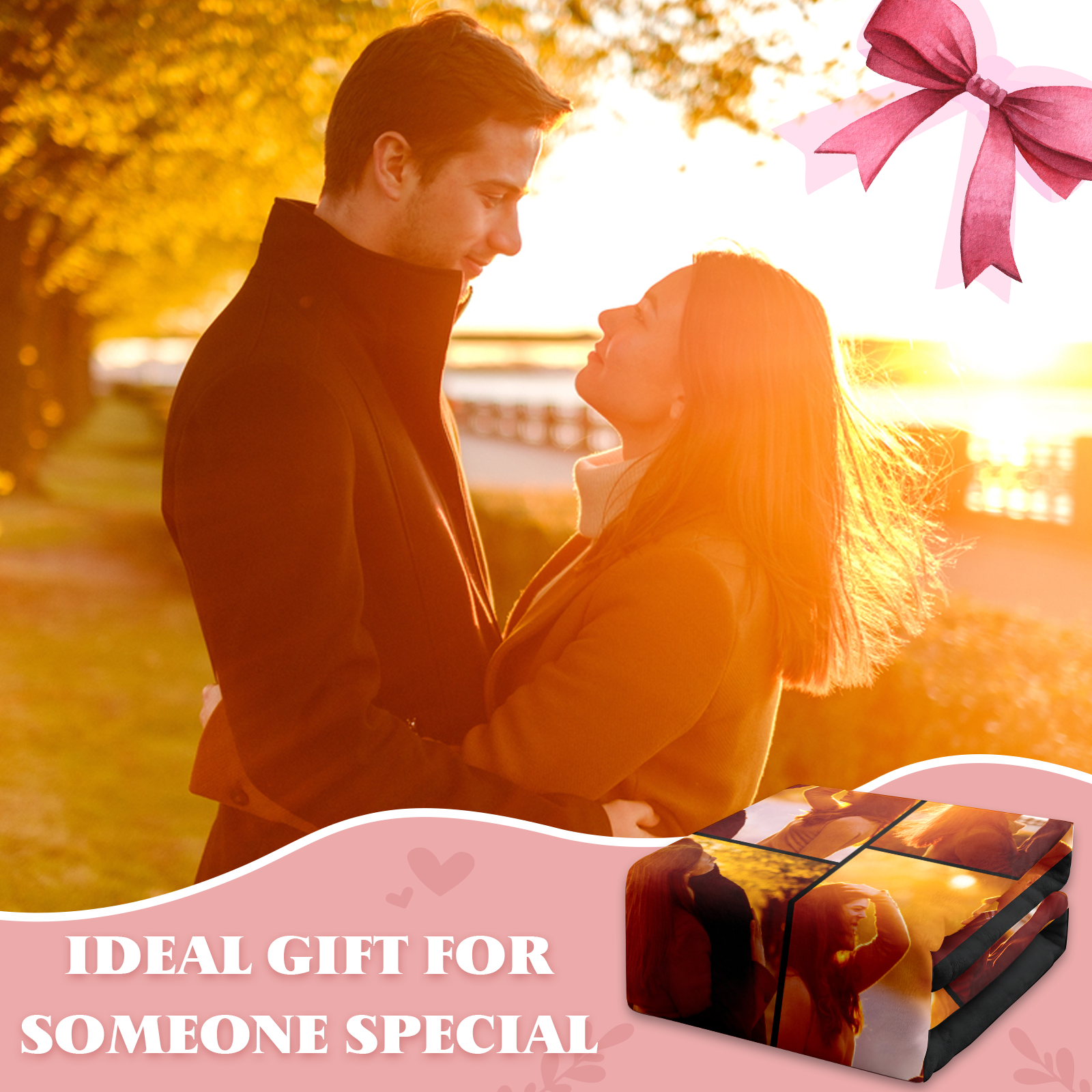 Sweet Couple Memory Blanket with Photo