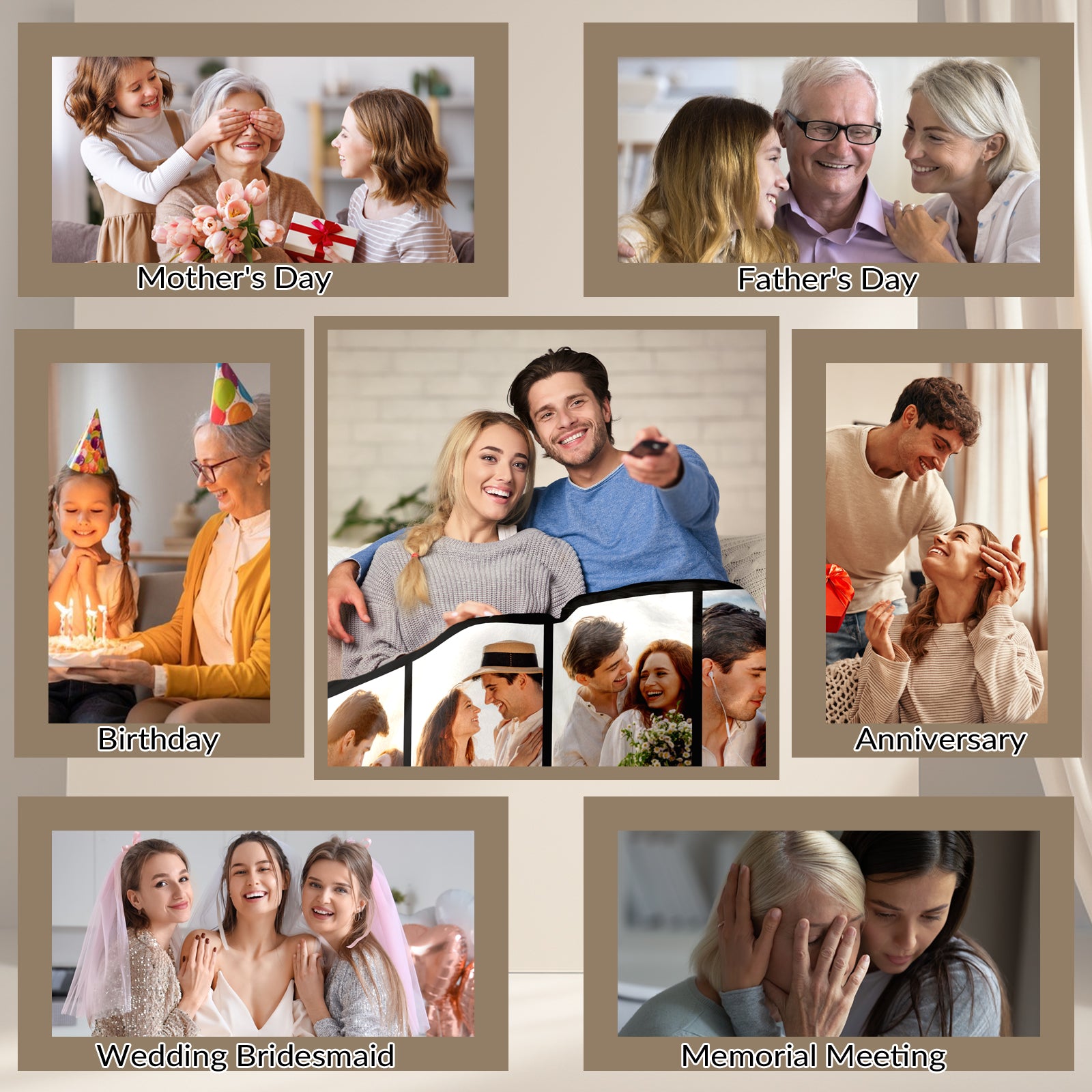 Custom Photo Blanket for Couples