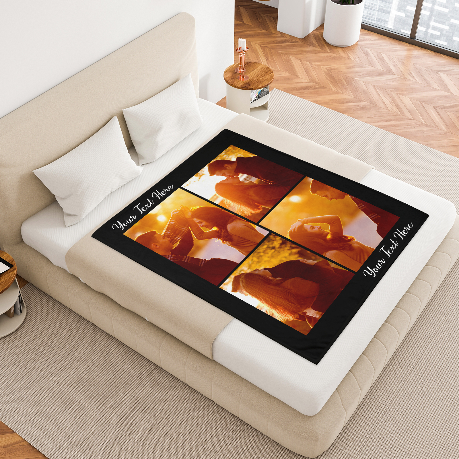 Sweet Couple Memory Blanket with Photo