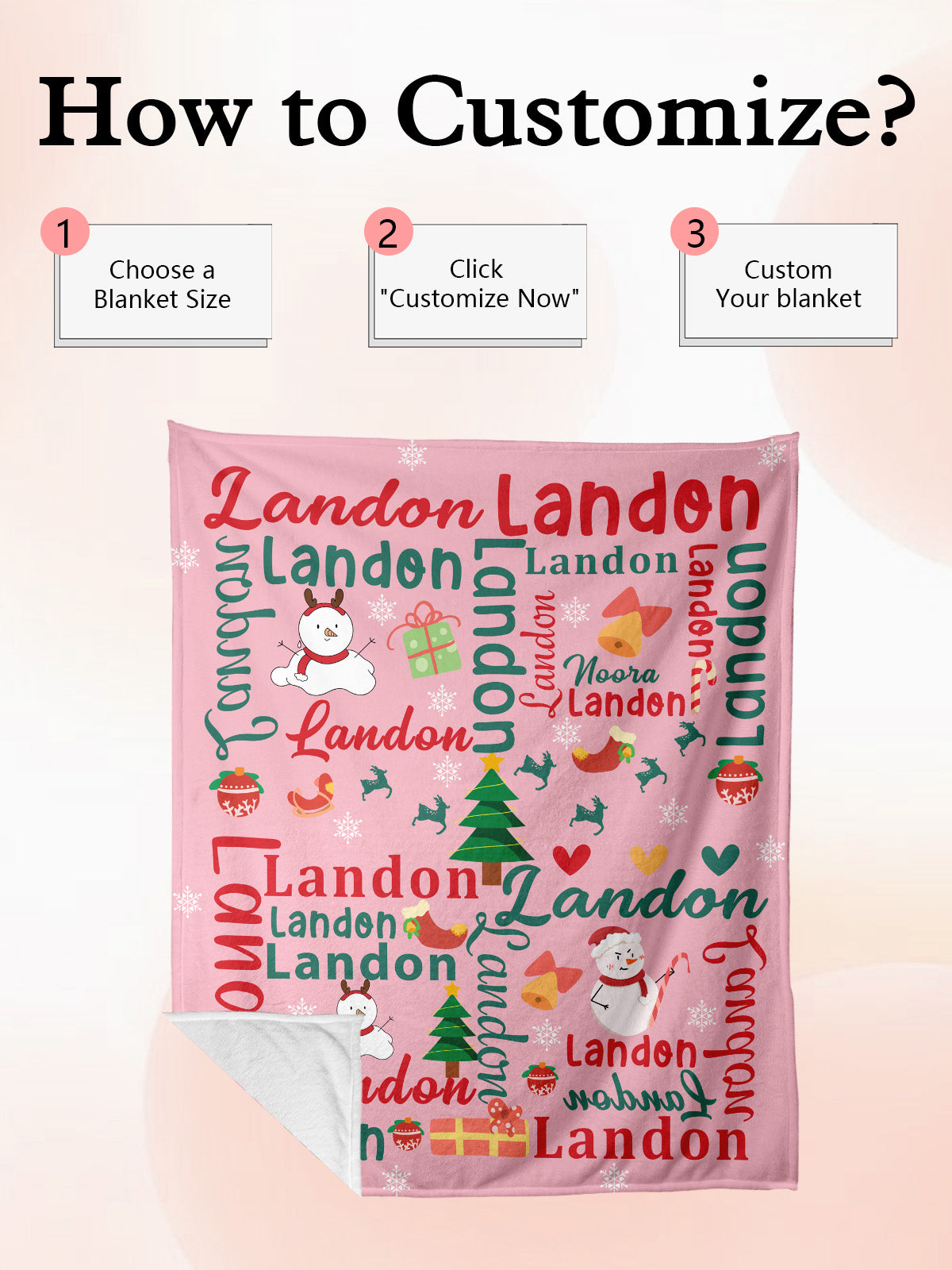 Personalized Blanket for Christmas with Name