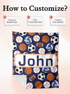 Custom Blankets for Sports Lovers with Name