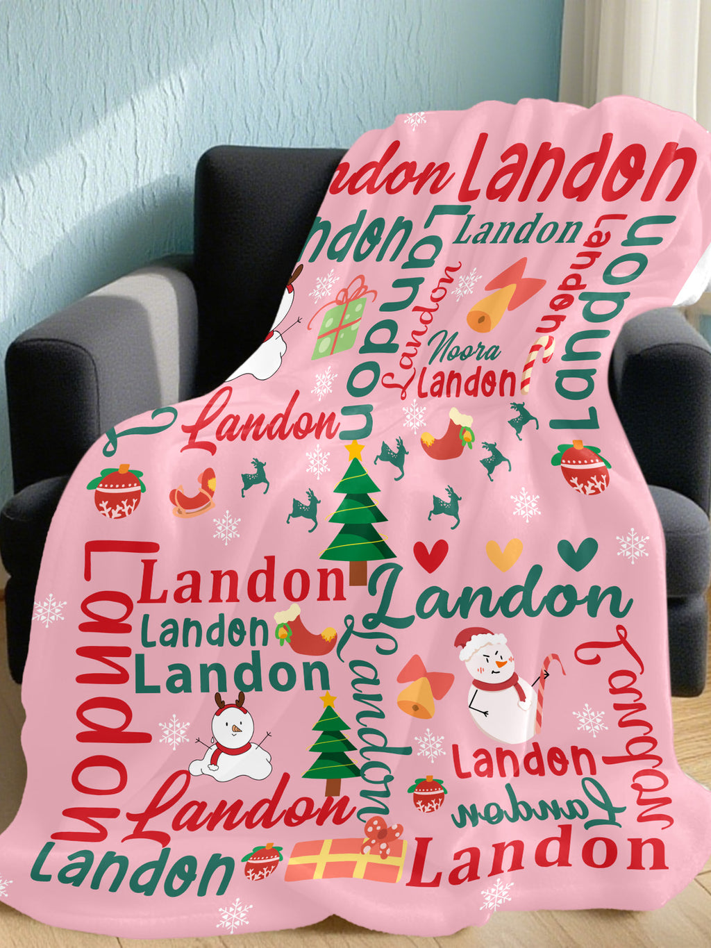 Personalized Blanket for Christmas with Name