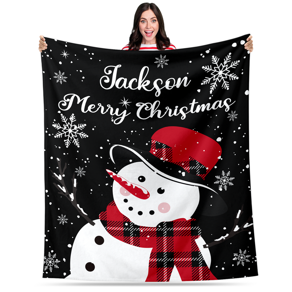 Snowman Cheer Christmas Blanket