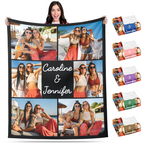 Best Sisters Custom Blanket with Photo & Names