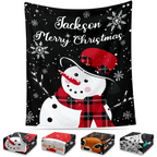 Snowman Cheer Christmas Blanket
