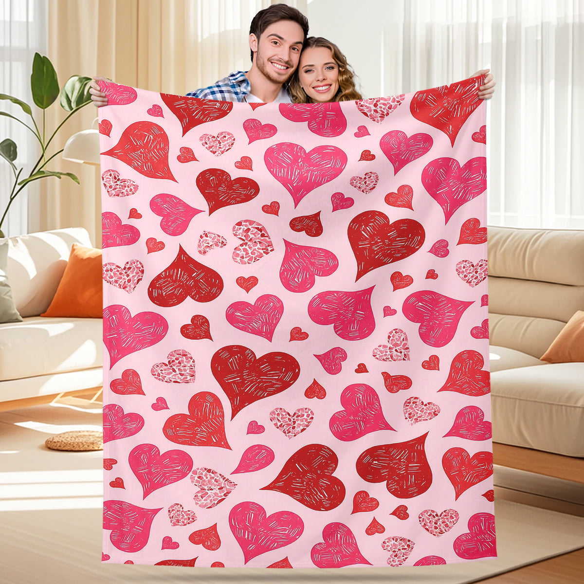 Heart Blanket – Valentine’s Gift for Couples