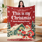 Magical Christmas Santa & Cottage Blanket