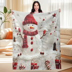Christmas Snowman Blanket