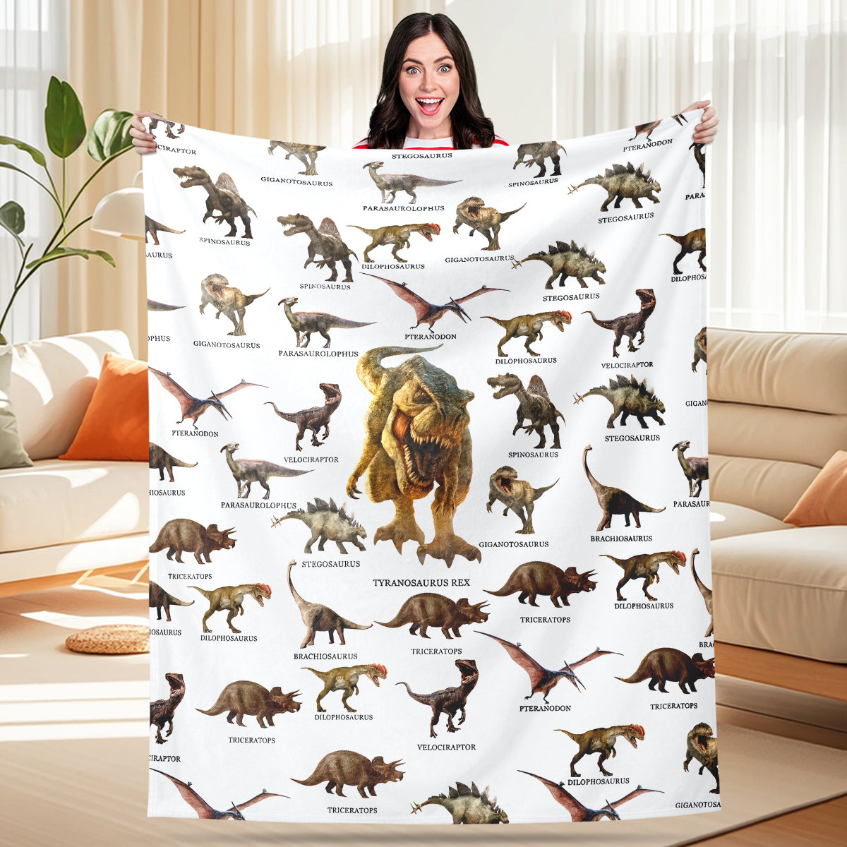 Cartoon Dinosaur Blanket