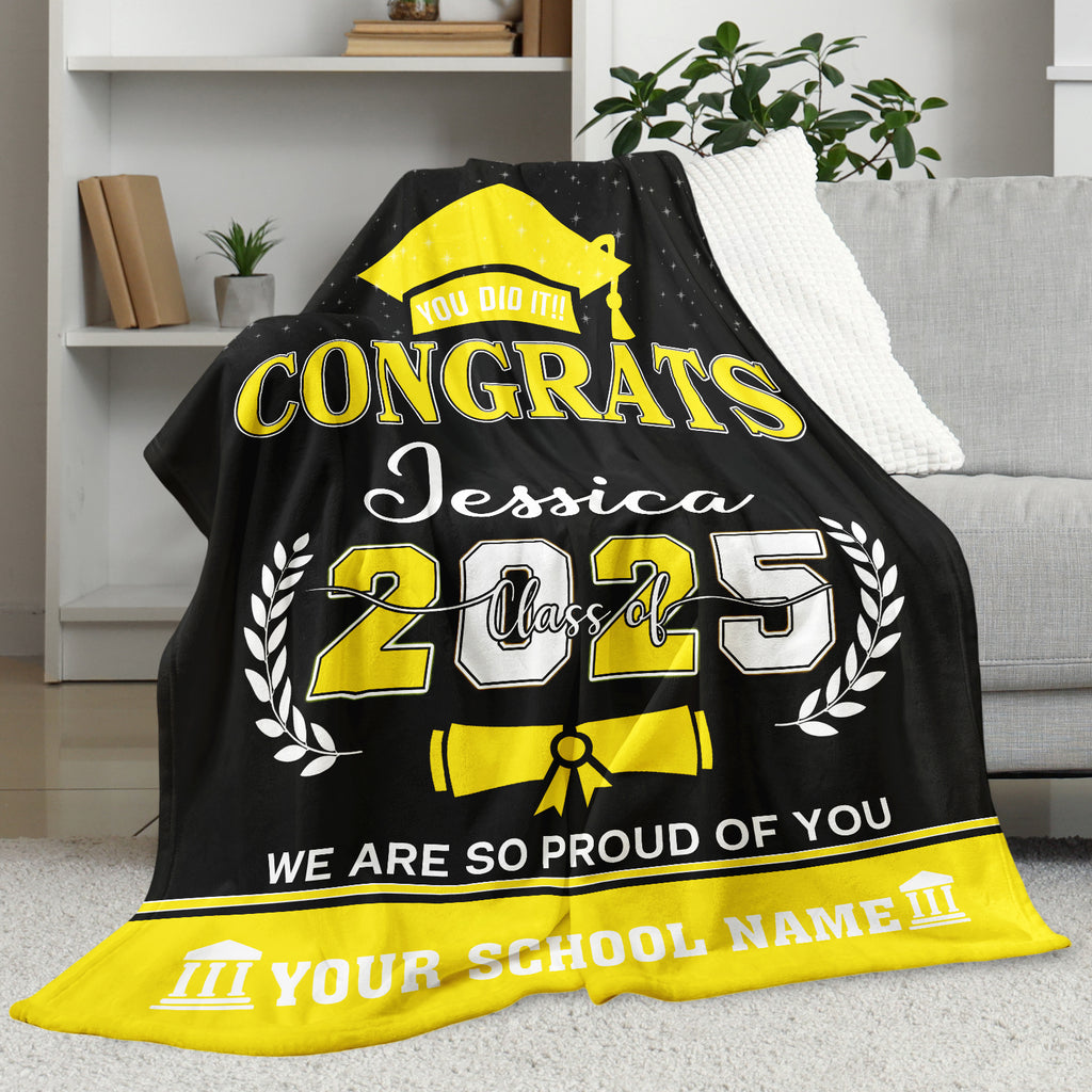 Custom Graduate Blanket