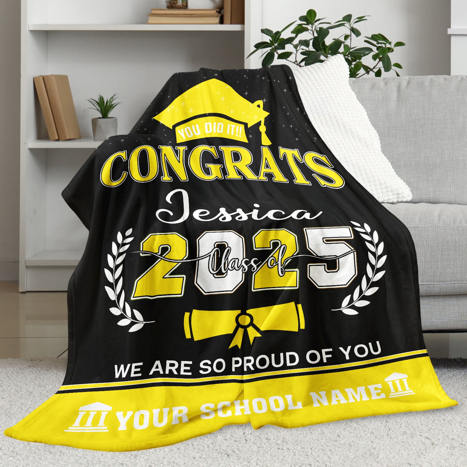 Custom Graduate Blanket