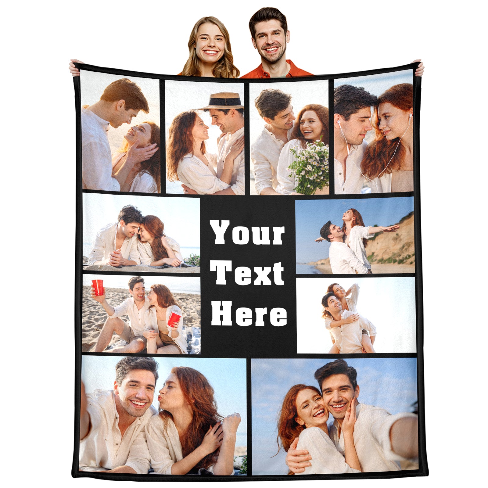 Custom Photo Blanket for Couples