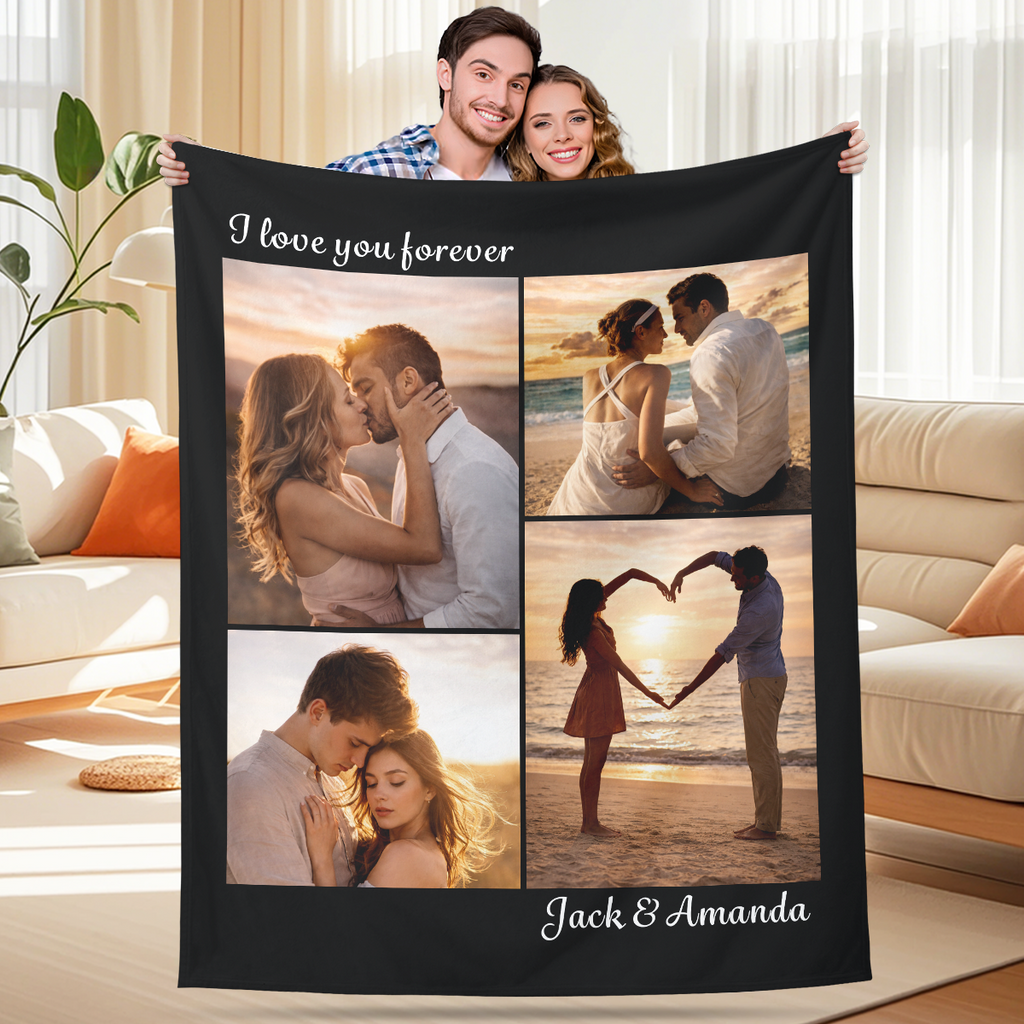 Custom Blanket for Couples with Photos