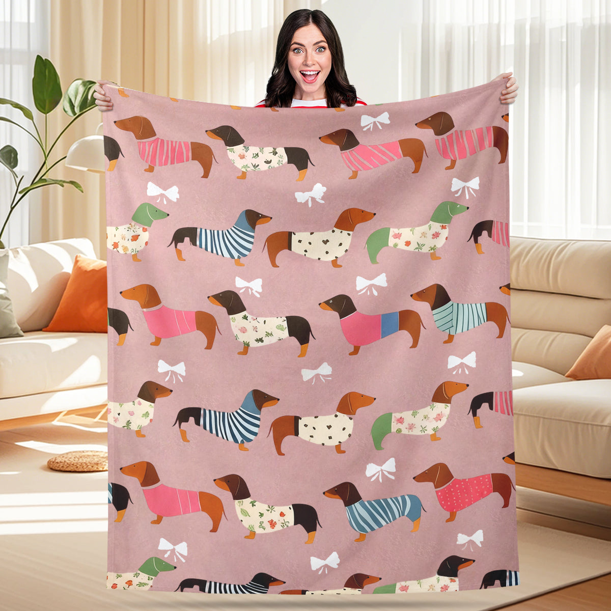 Specific Cozy Dachshund Blanket