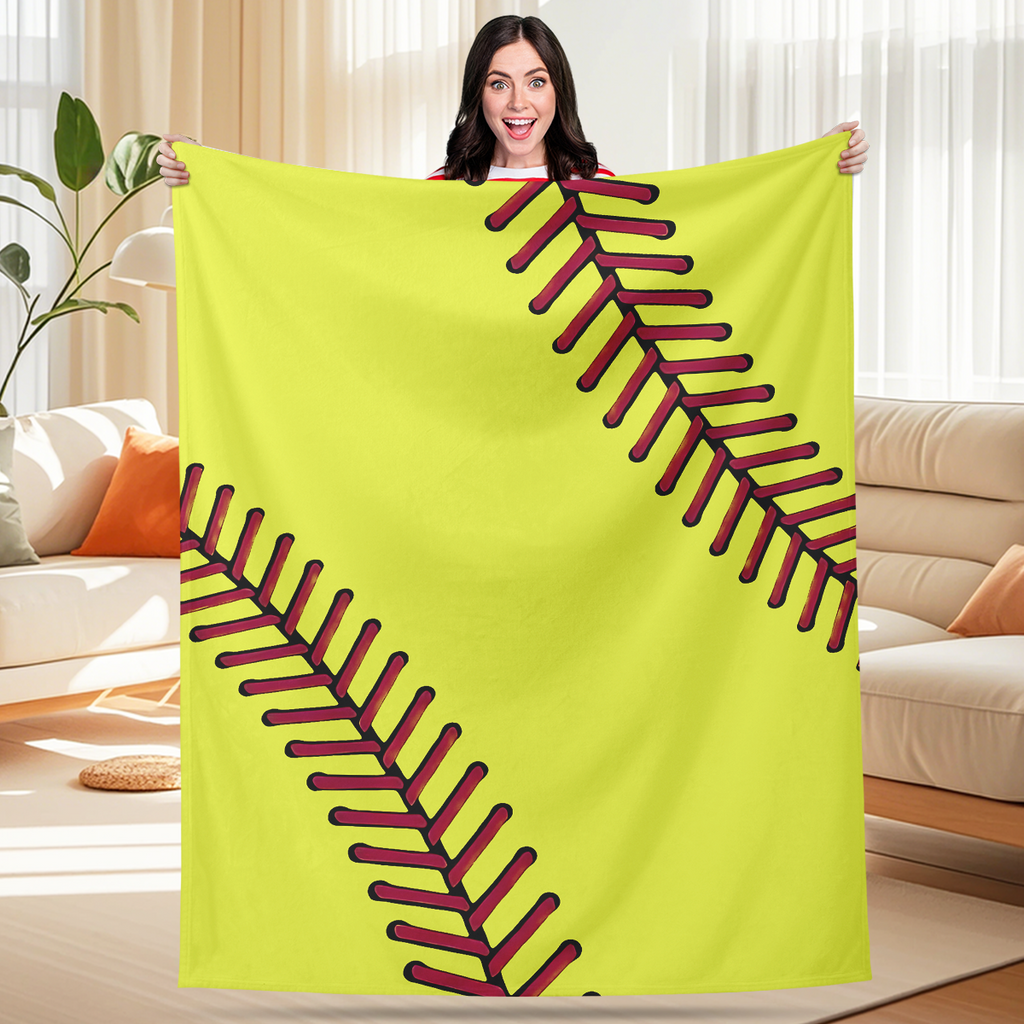Softball-Inspired Blanket – Cozy & Sporty Comfort