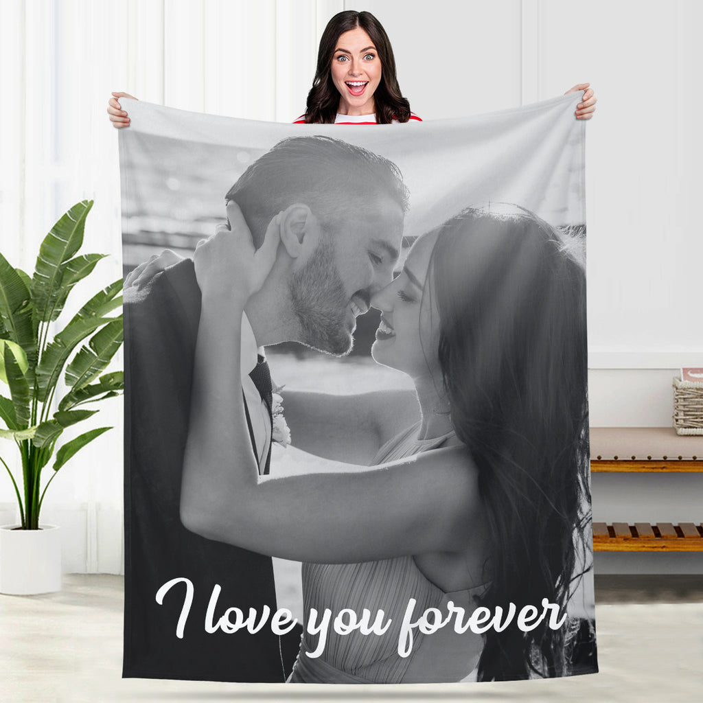 Personalized Couple Memory Blanket with Photo