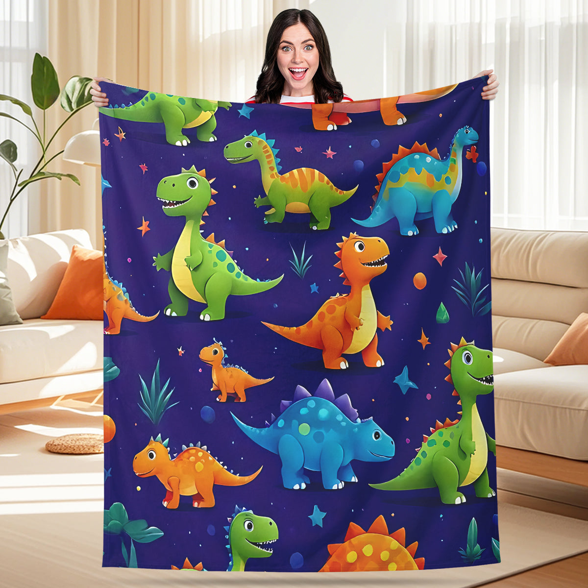 Cartoon Dinosaur Blanket