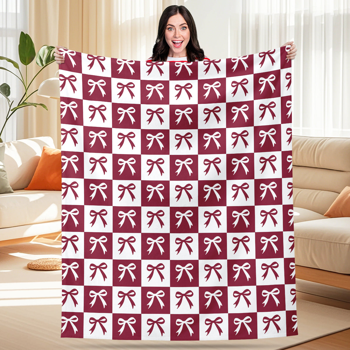 Specific Design Blanket with Bow