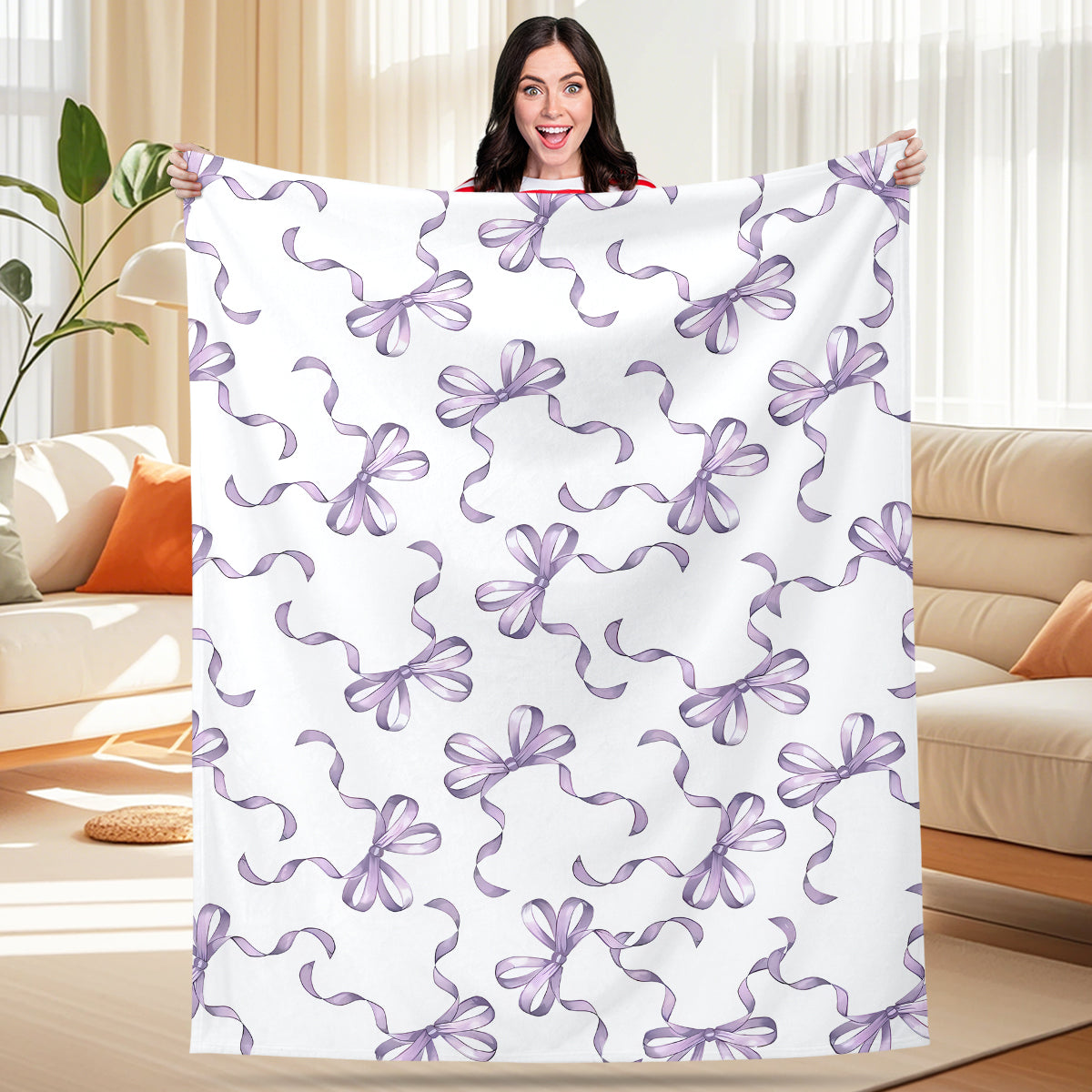 Specific Design Blanket with Bow