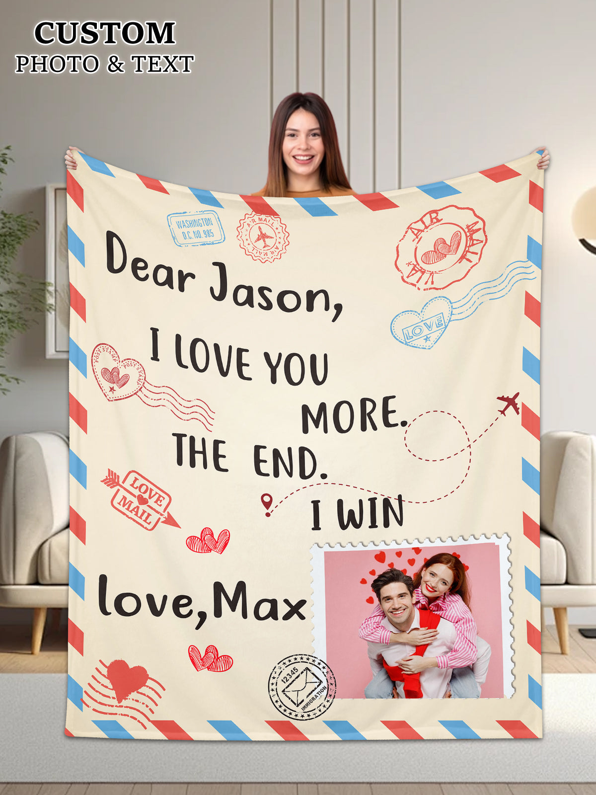 Custom Love Blanket for Wife