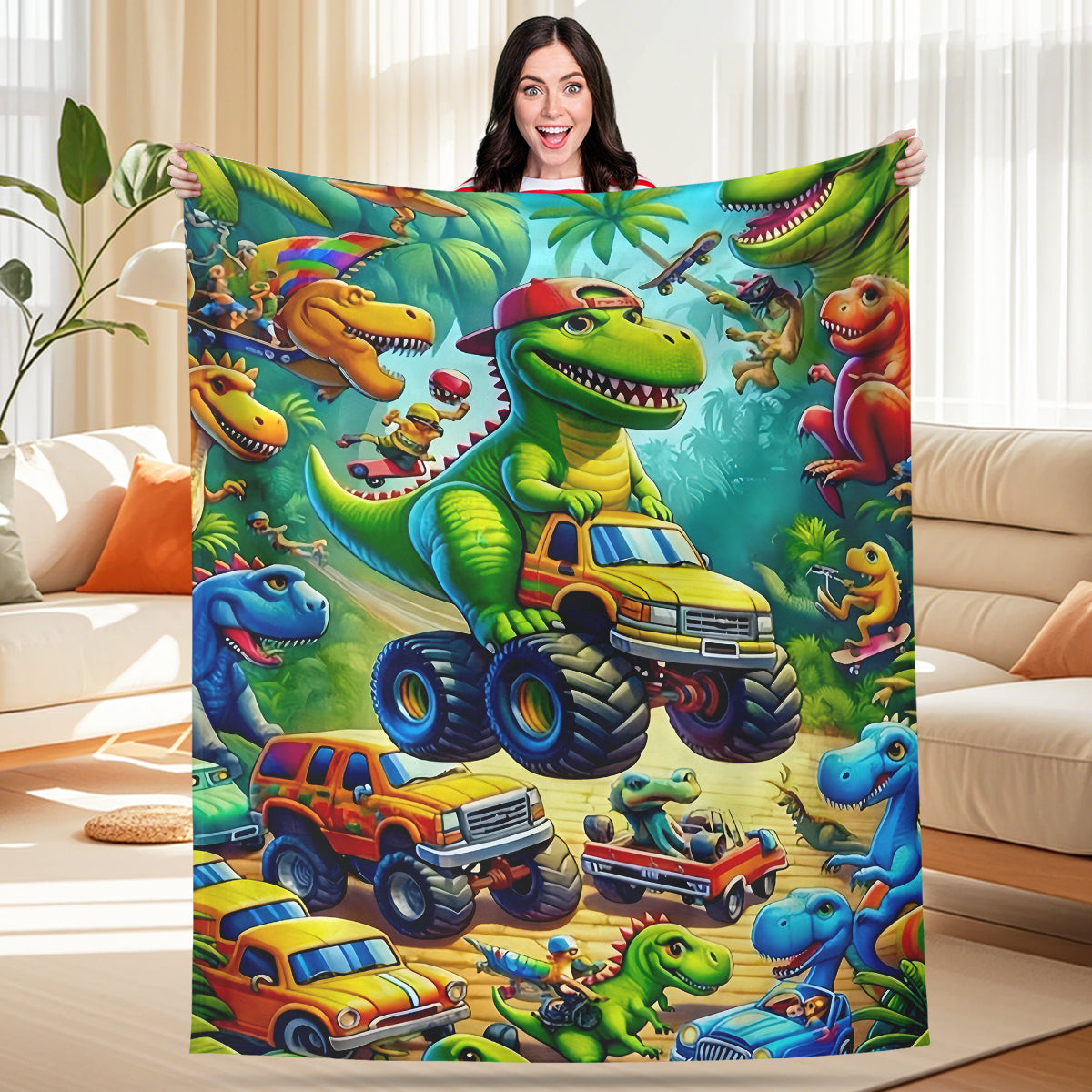 Cartoon Dinosaur Blanket