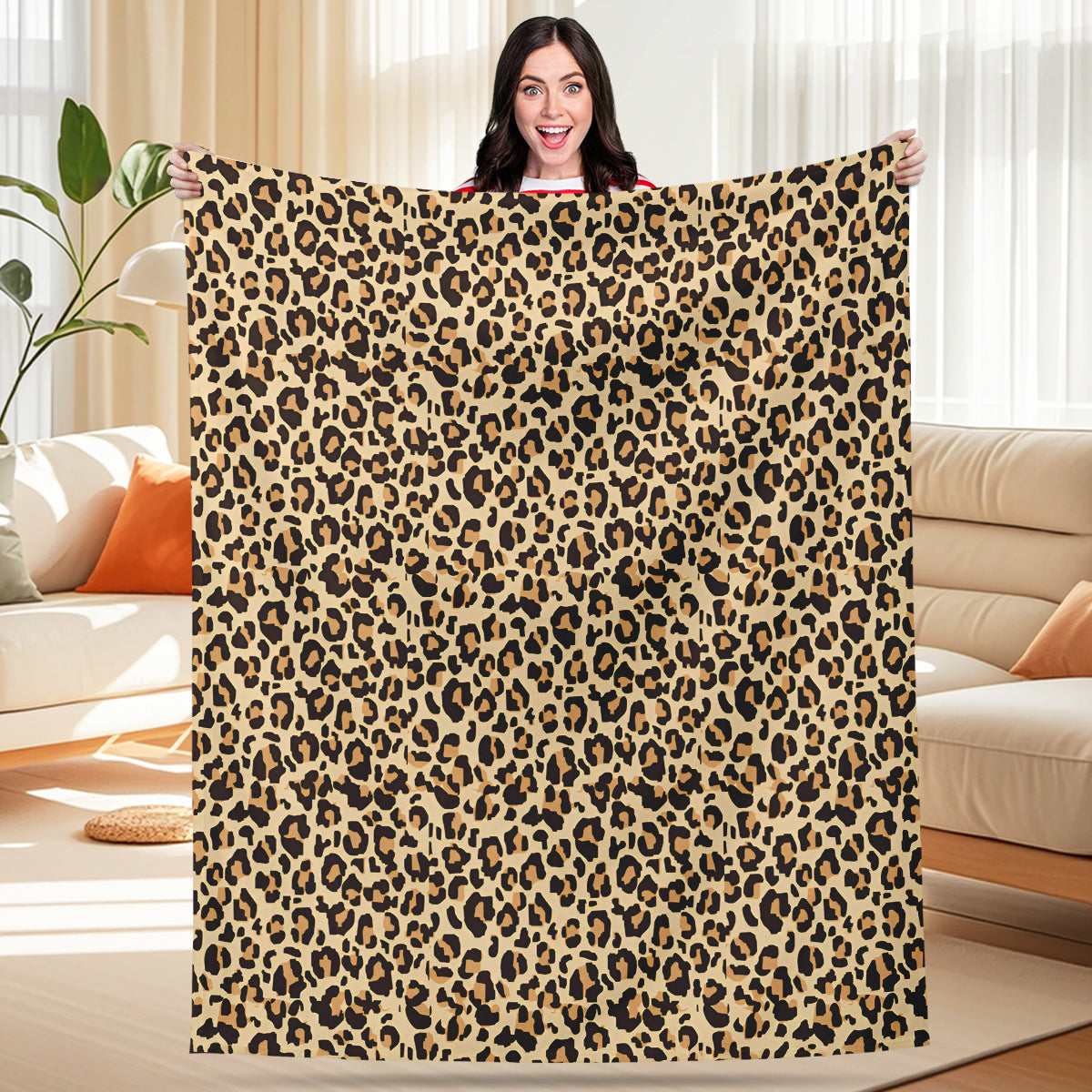 Wild Leopard Print Blanket