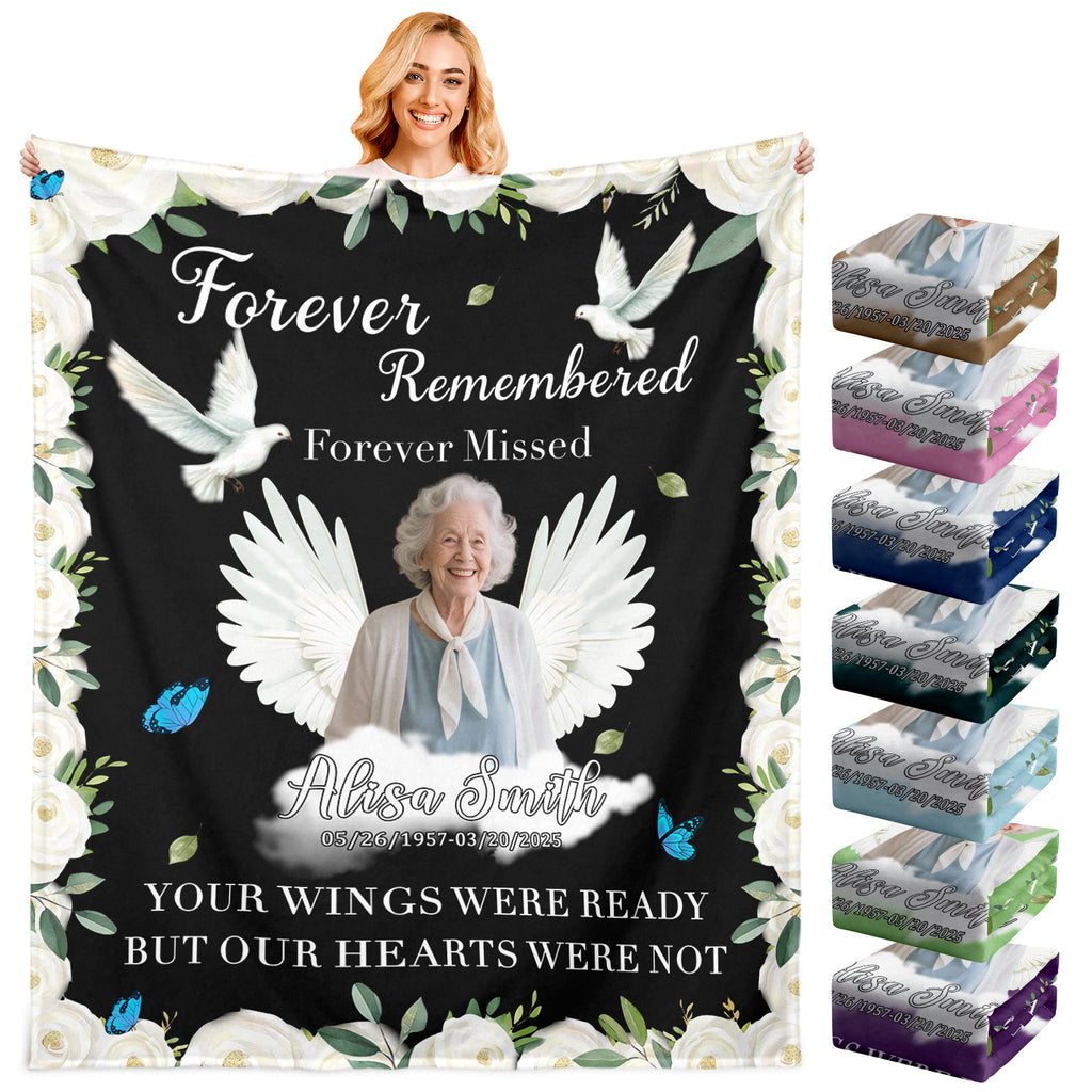 Custom memorial blanket for a loved one