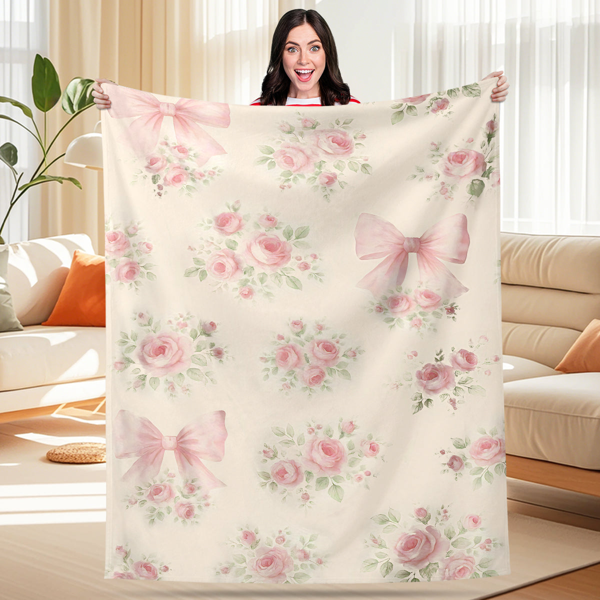 Specific Design Blanket with Bow