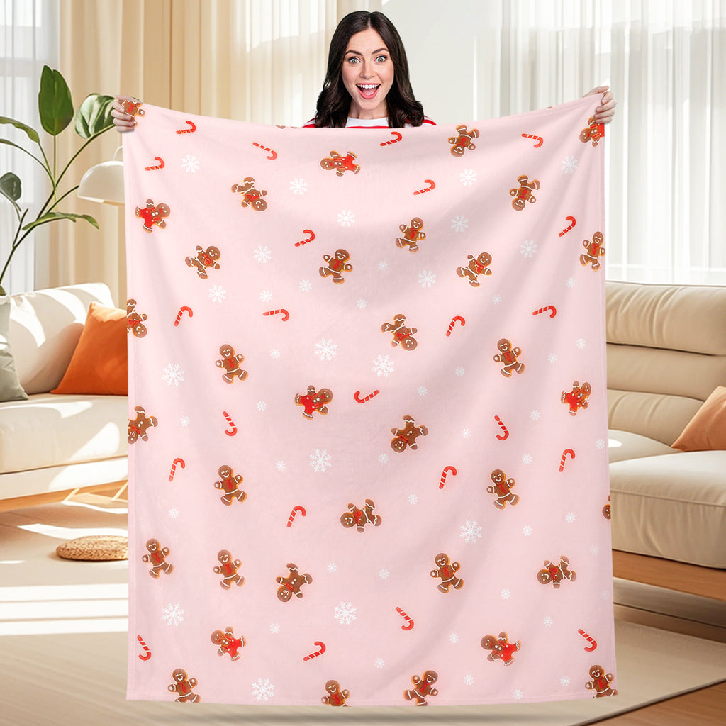 Gingerbread Man Christmas Blanket