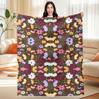 Flower Garden Polyester Blanket