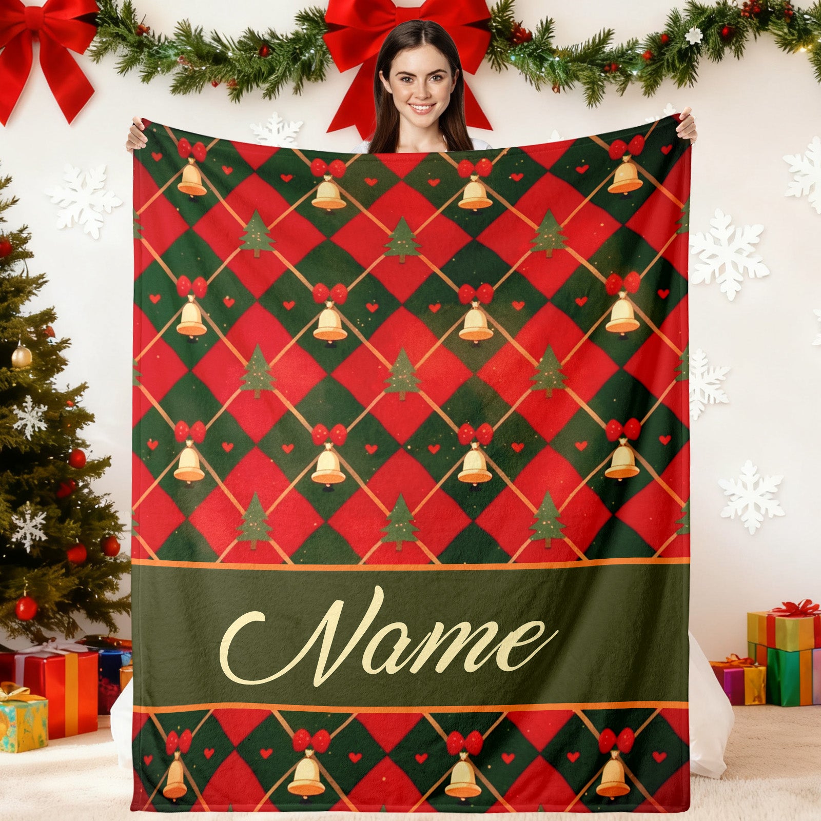 Custom Blanket for Christmas with Name