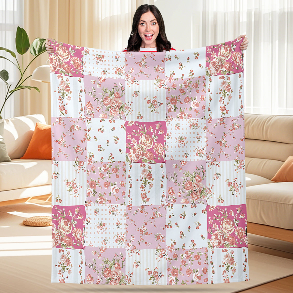Flower Garden Polyester Blanket