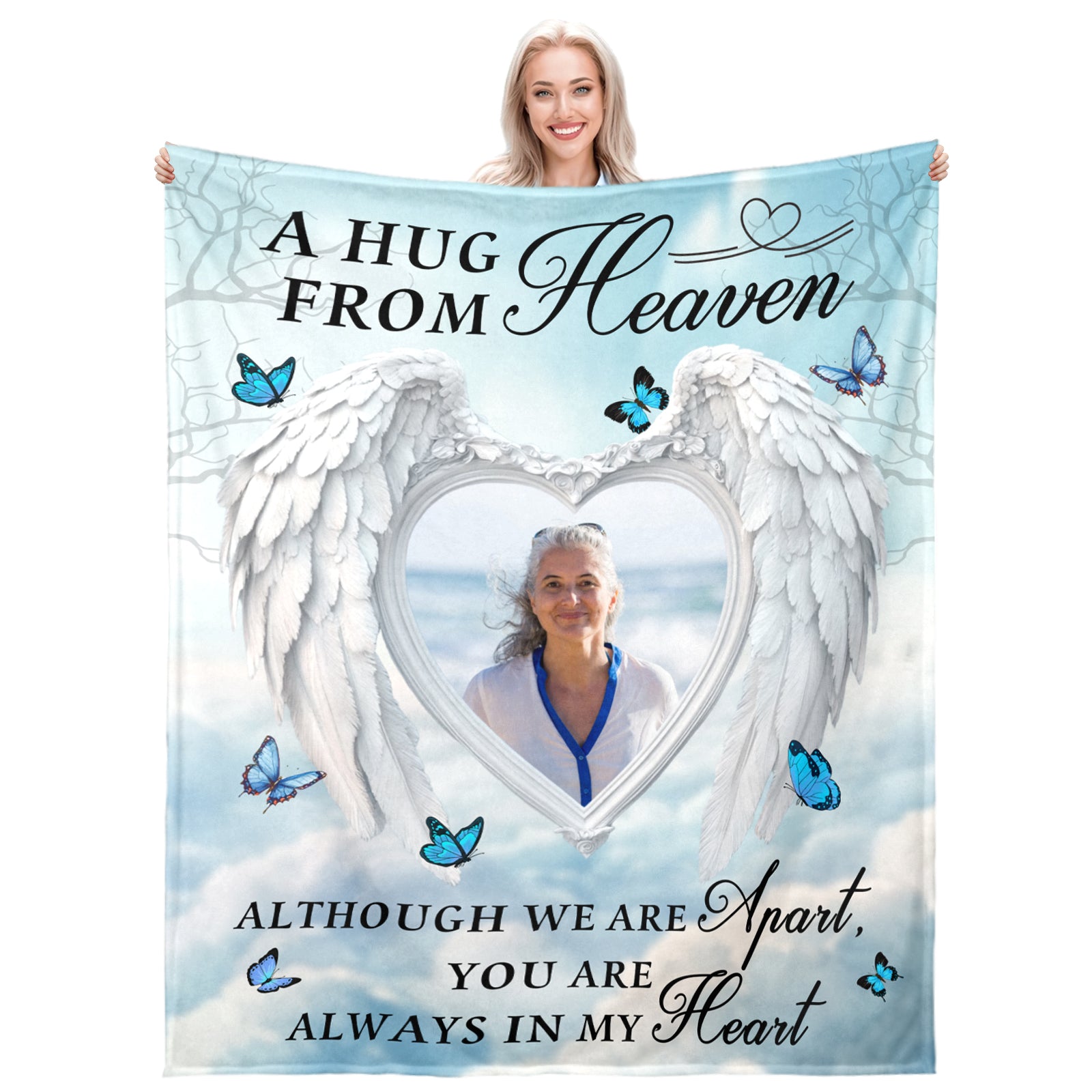 Custom memorial blanket for a loved one