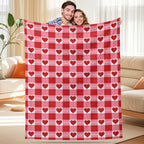 Valentine’s Day Heart Pattern Blanket – Cozy Romantic Gift for Couples
